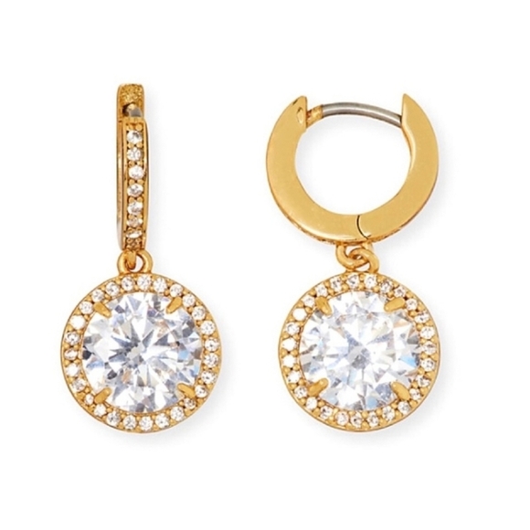 🔹️Kate Spade 🔹️something sparkly spade huggies gold - Picture 1 of 5
